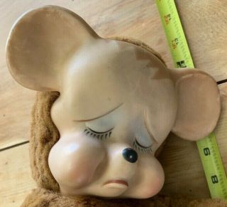 Vintage Stuffed Animal Teddy Bear Rubber Faced Knickerbocker Pouty Sad Eye Toy