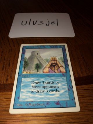 Ancestral Recall (unlimited) Magic The Gathering X1 Moderately Played
