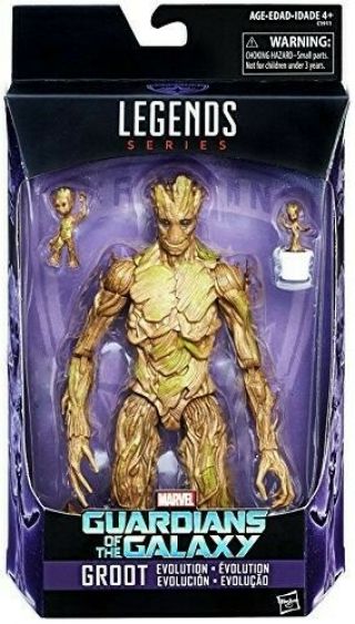 Marvel Legends Groot Toys R Us Exclusive Try Mip Moc Min Gotg Mcu Baby Evolution