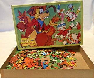 Rare Vintage Jaymar Disney 100,  Piece Puzzle “three Little Indians” With Goofy