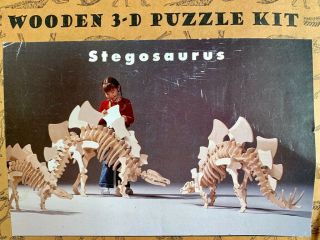 Dinosaur 3 - D Wooden Puzzle Bc Bones - Stegosaurus - Medium