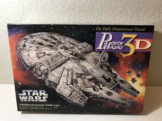 1995 Milton Bradley Star Wars Millennium Falcon 857 Piece 3d Puzzle