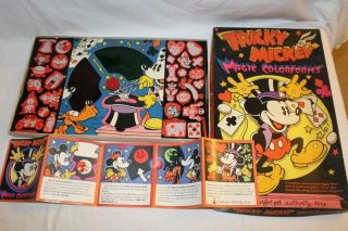 Colorforms Vtg Tricky Mickey Magic Show Disney Mouse Complete