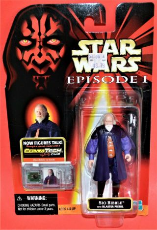 Star Wars Episode I Sio Bibble With Blaster Pistol Commtech Chip 1998