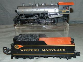 Mth 20 - 3097 - 1 Western Maryland O Gauge H9 Consolidation Steam Engine And Tender