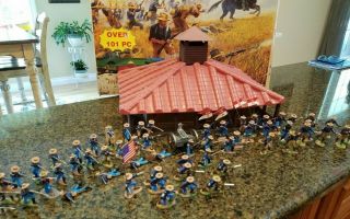 Custom Hand Painted Rough Riders Charge Up San Juan Hill Playset,  Roosevelt