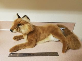 Lying Red Fox Plush By Hansa Stuffed Animal Laying
