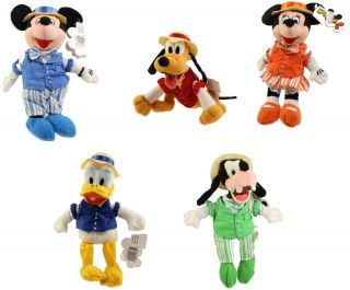 Walt Disney Mouseketoys Quartet Mickey Minnie Pluto Goofy Donald Plush Set