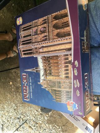 Notre Dame Cathedral Paris France 952 Piece 3d Jigsaw Puzzle Puzz3d Great Shape