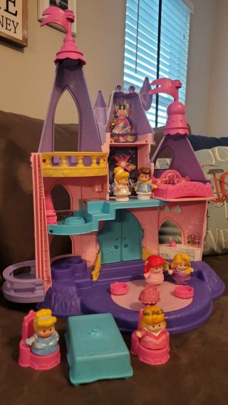 Fisher Price Little People Disney Princess Songs Castle Palace Dollhouse Playset 3