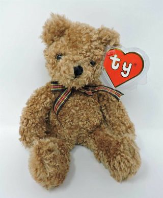 Ty Baby Curly Teddy Bear Brown 2nd Gen Classic Plush 12 " Korea 1992 Soft Toy