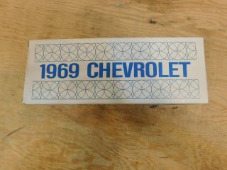 Vintage Chevrolet Dealer Promo Toy Model 1969 Impala Ss Blue Hard Top & Box