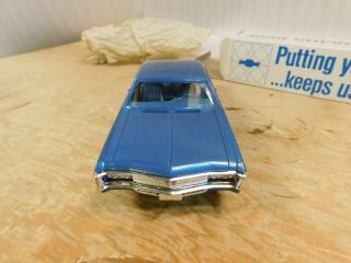 Vintage Chevrolet Dealer Promo Toy Model 1969 Impala SS Blue Hard Top & Box 5