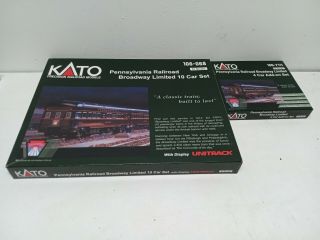 Kato Pennsylvania Broadway Limited 10 Car Set Complete 14 Set N Scale 106 - 068