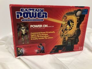 1987 Mattel Captain Power Power On Energizer Action Figure And Play Set