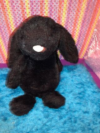Vguc - Htf - Rare - 12” Jellycat London Bashful Bunny Plush Rabbit Black