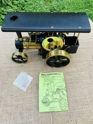 Vintage Wilesco D406 Brass Live Steam Traction Engine,  Fired,  Box,  1986