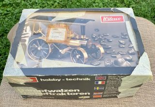 Vintage Wilesco D406 Brass Live Steam Traction Engine,  Fired,  Box,  1986 2