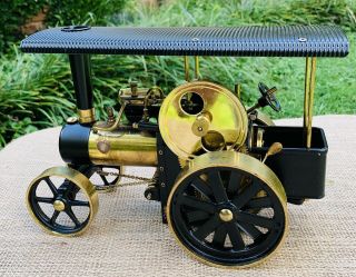 Vintage Wilesco D406 Brass Live Steam Traction Engine,  Fired,  Box,  1986 5