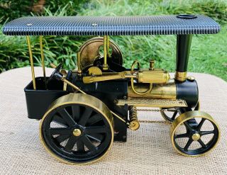 Vintage Wilesco D406 Brass Live Steam Traction Engine,  Fired,  Box,  1986 6