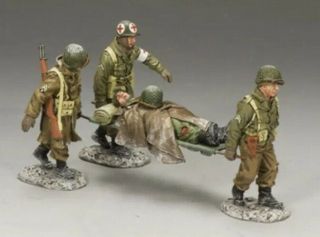 King & Country Battle Of The Bulge Bba039 Stretcher Party U.  S.  Army