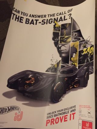 Sdcc 2019 Batman Hot Wheels Id Digital Batmobile & Posters - 210 And 211 Of 700