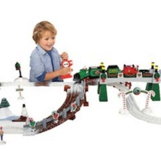 Fisher Price Geotrax Christmas In Toy Town Holiday Train Set W/ Remote Geo Trax