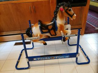 Vintage FLEXIBLE FLYER Rocking Bouncing Horse 1960 ' s 70 ' s USA Made 2