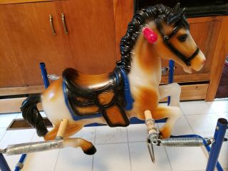 Vintage FLEXIBLE FLYER Rocking Bouncing Horse 1960 ' s 70 ' s USA Made 4