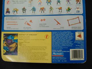 1990 Playmates Teenage Mutant Ninja Turtles TMNT Shredder Figure Unpunched 6