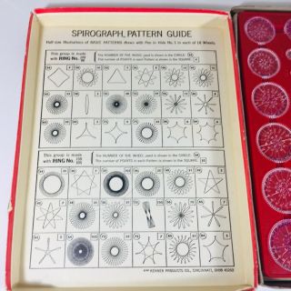 1967 Kenner ' s Spirograph Drawing Set No 401 Pattern Booklet No Small Disc 5
