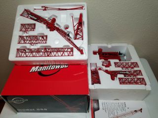 Manitowoc 555 Lattice Boom Crawler Crane Red By Twh 1:50 Scale Model 015