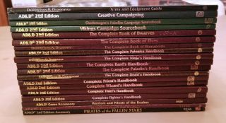 D&d Complete Handbook Of.  Series 2nd Edition - 19 Dungeons & Dragons Books