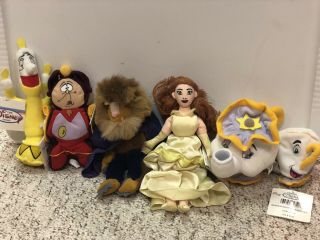The Disney Store Beauty And The Beast Mini Bean Bag Set,  Complete Set Of 6