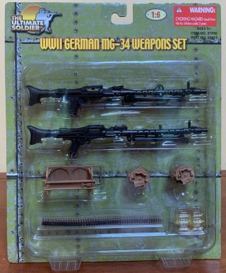 The Ultimate Soldier,  Wwii German Mg - 34 Weapons Set,  21st Century Toys