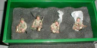 King & Country Ww2 Dd044 Us Infantry Tank Riders Set Mib 4 Pc 2003 D - Day 44