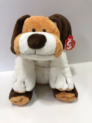 Ty Pluffies “whiffer” Beagle Dog Brown White Plush 2002 - 9 " With Ty Tag