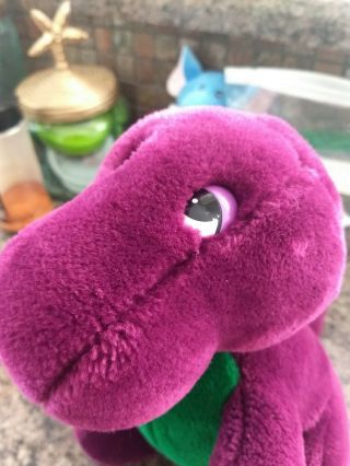 Dakin Barney The Dinosaur Vintage 90 ' s Plush 10” Backyard Gang Toy Purple Lyons 7