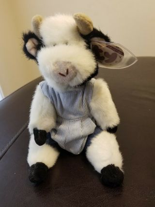 1993 Ty Collectible Madison The Cow Beanie Baby Plush 9 "