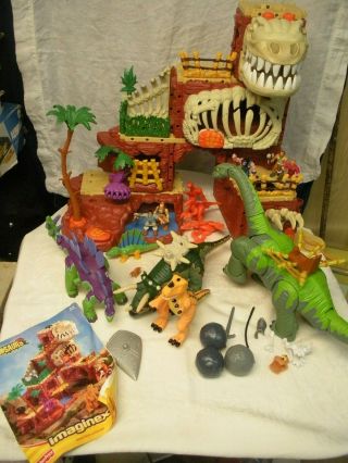 Fisher Price Imaginext H5341 T Rex Mountain Set W/ Figures Plus More Dinosaurs