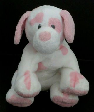 Ty Pluffies Baby Pups Puppy Dog White Pink Spots 2006 Plush Beanie Sewn Eyes