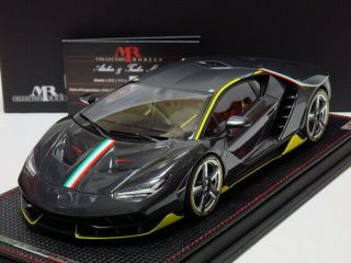 1/18 One In The World Mr Lamborghini Centenario Full Carbon Italian Stripe