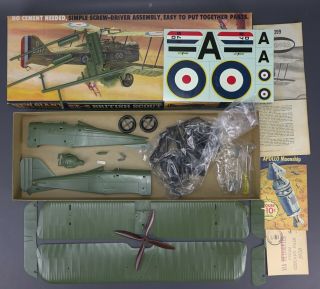 Rare Vintage 1967 Aurora Se - 5 British Scout Plane Kit 399 - 400 1/19 Open Box Usa