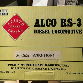 Aristocraft Art - 2225 Boston And Maine Locomotive Train Engine Alco Rs - 3 Diesel