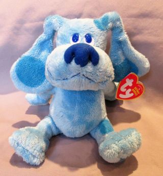 Blue The Nick Jr.  Blues Clues Dog - Ty Beanie Baby 6 " - With Tags