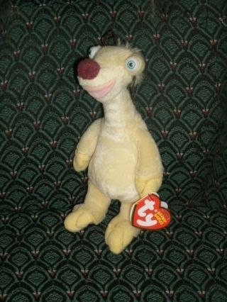 Ty Beanie Baby - Sid The Ground Sloth (ice Age Movie) Tags Rare