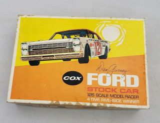 Cox 1966 Dan Gurney Ford Galaxie 1/25 Scale Slot Car Box Lid Only.