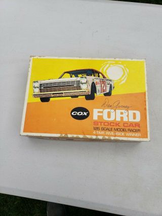 COX 1966 Dan Gurney Ford Galaxie 1/25 scale slot car BOX LID ONLY. 2
