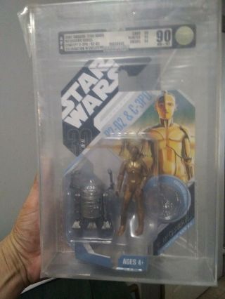 Star Wars 30th Ann.  Concept R2 - D2 & C - 3PO AFA 90 & Concept Luke Skywalker AFA 85 2