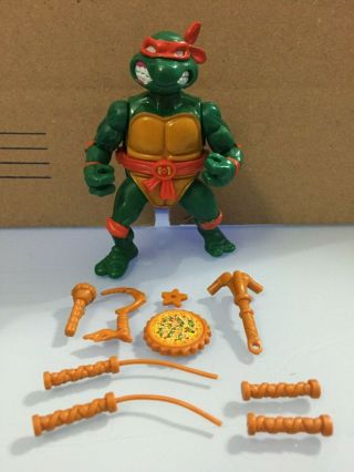Tmnt Teenage Mutant Ninja Turtles Michaelangelo With Storage Shell 1990